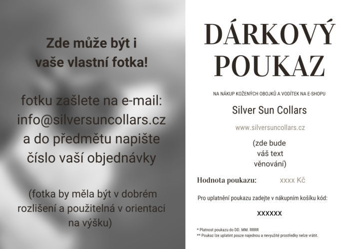 Dárkový poukaz - Hodnota poukazu: 1000 Kč
