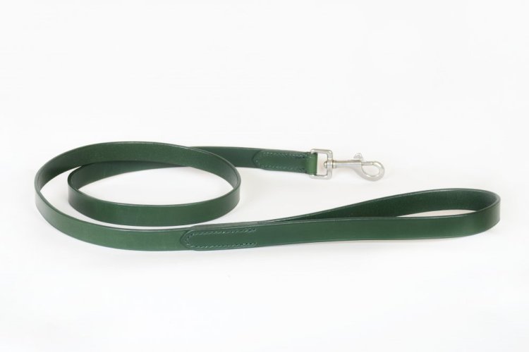 Jednoduché kožené vodítko - Šířka vodítka: 2 cm, Délka vodítka (včetně karabiny): 150 cm (pouze v černé, tmavě hnědé a kaštanové barvě)