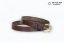 Jednoduchý ručně šitý kožený opasek úzký - Šířka opasku a přezka: 25 mm - ohlávková přezka mosazná